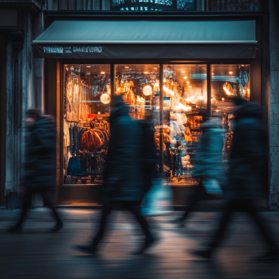 People walking by a StoreGlimpse store people counting