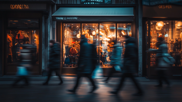 People walking by a StoreGlimpse store people counting